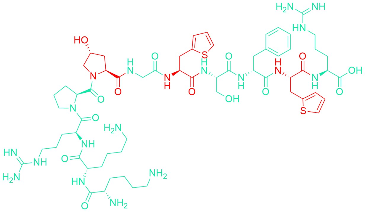 Lys-Lys-(Hyp3,β-(2-thienyl)-Ala5·8,D-Phe7)-Bradykinin