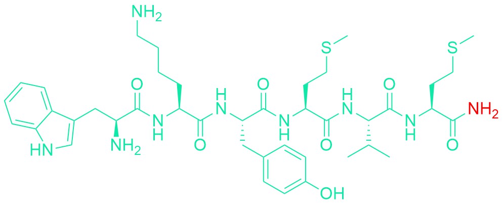 H-Trp-Lys-Tyr-Met-Val-Met-NH2