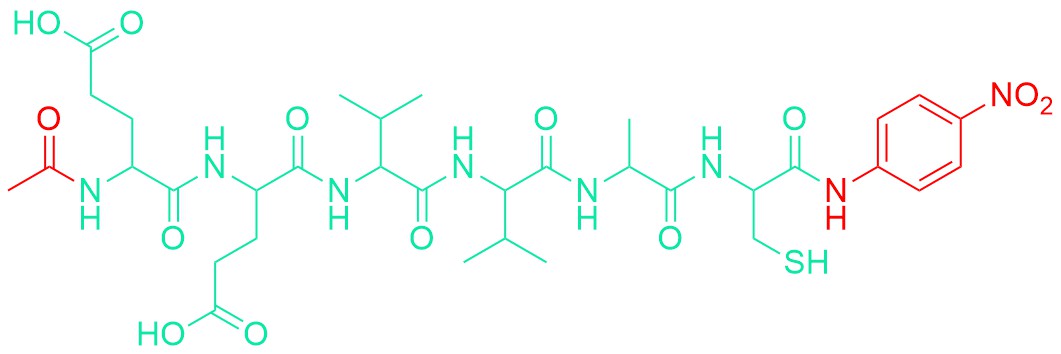 Ac-Glu-Glu-Val-Val-Ala-Cys-pNA