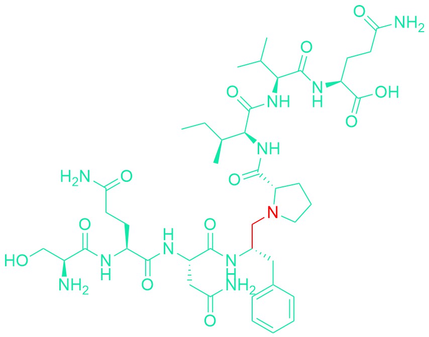 H-Ser-Gln-Asn-Phe-psi(CH2NH)Pro-Ile-Val-Gln-OH