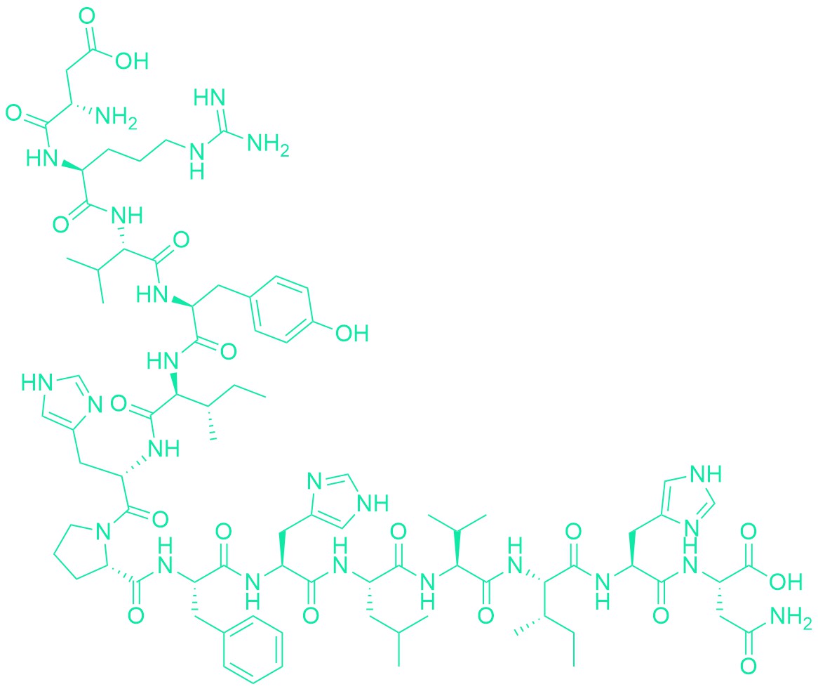 H-Asp-Arg-Val-Tyr-Ile-His-Pro-Phe-His-Leu-Val-Ile-His-Asn-OH