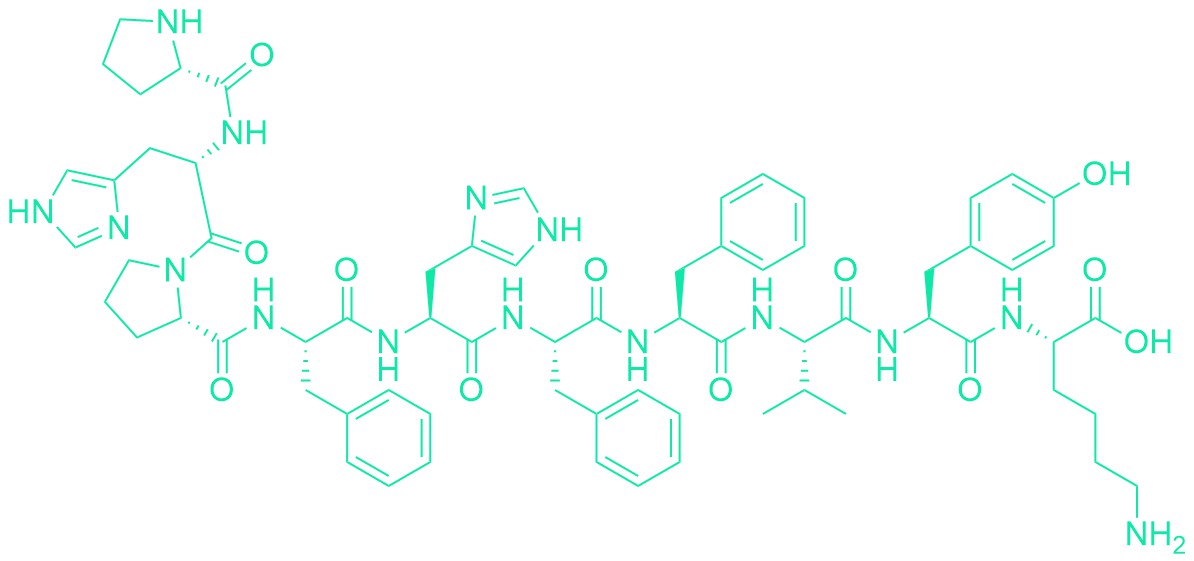 H-Pro-His-Pro-Phe-His-Phe-Phe-Val-Tyr-Lys-OH