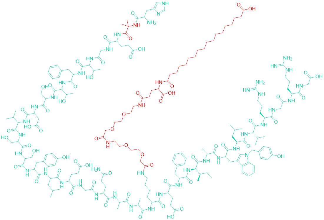 Trp(4-hydroxybenzyl)25-Semaglutide